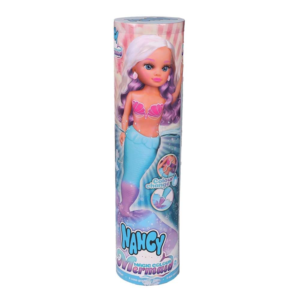 Nancy Magic Colour Mermaid Doll, 100% Mermaid, Tail and Bikini